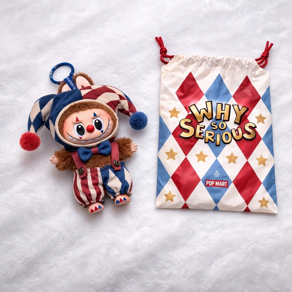Authentic POP MART Labubu "Juggling Clown" – Why So Serious Series – Vinyl Plush